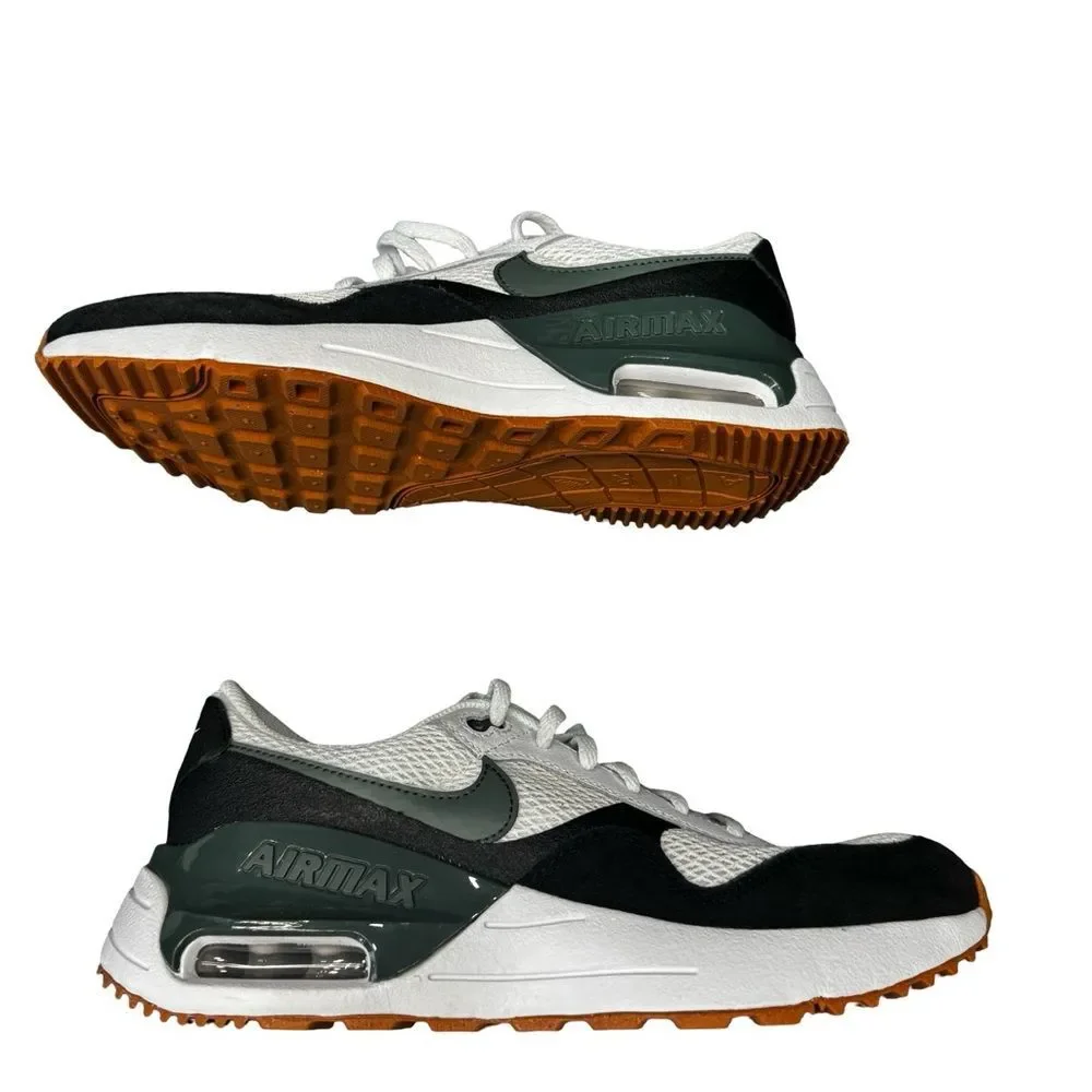 Nike Air Max SYSTM Boys 6.5Y Black White Green Sneakers New No Box